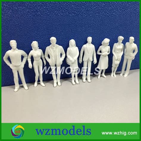 Free Shipping 100pcs Miniature White Figures 125 Architectural Model