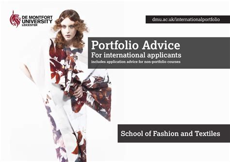 School Of Fashion And Textiles Portfolio Advice By De Montfort