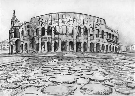 Colosseum Drawing Drawing By Andrea Gatti