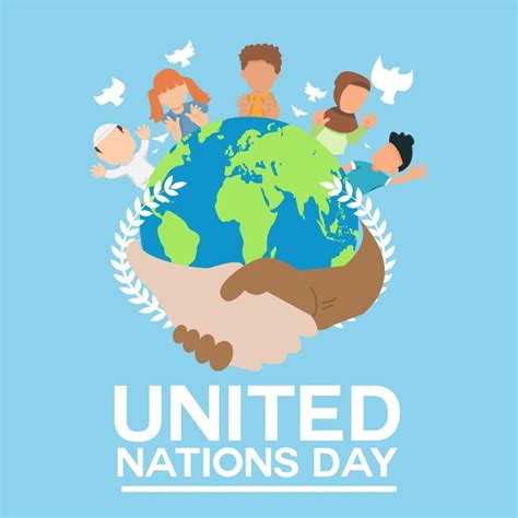 Children Around The Globe Celebrating United Nations Day 3795214 Vector