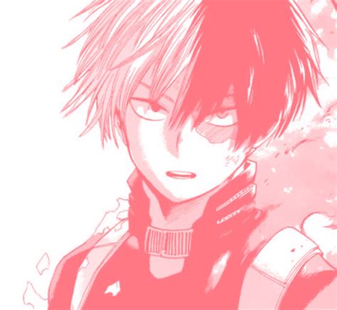 Todoroki Shoto My Hero Academia Pink Manga Icon Mangá Icons Todoroki