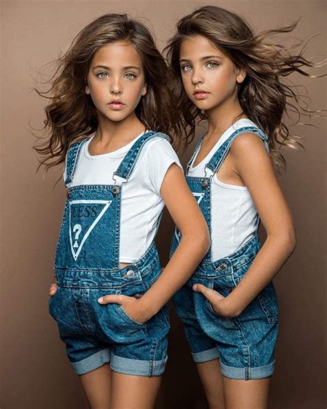 Clements Twins Ava And Leah In 2021 Little Girl Models Beautiful