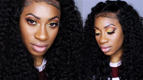 Beautiful Natural Wave Wig And Sunset Eyes Ft Dsoar Hair Youtube