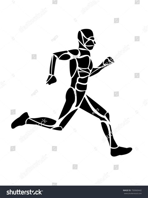 running man vector illustration pictogram stock vector royalty free 750960442