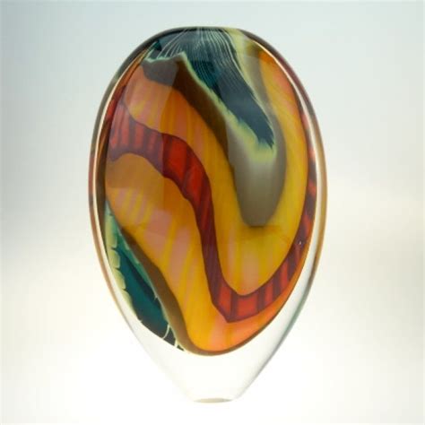 Garrowby Blown Glass Art By Peter Layton Medium Tall For Sale