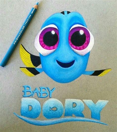 Baby Dory 🐟🐠🐬🐳you Guys Made Me Ink🐙 Disney Art Drawings Dory