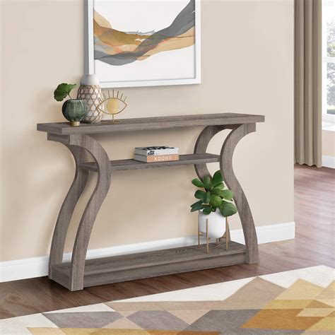 Monarch Specialties Hall Console Accent Table Dark Taupe 47l