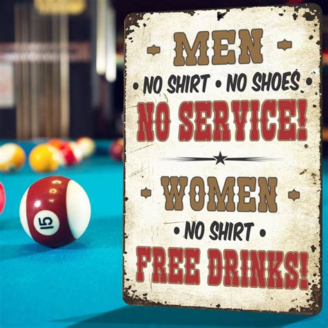 Rustic Bar Sign Men No Shirt No Shoes No Service Women No Etsy