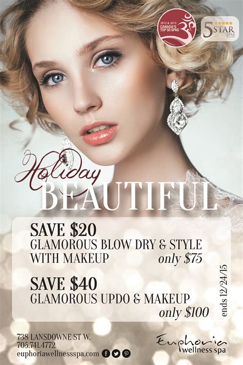 Holiday Beautiful Save 20 Only 75 Glamorous Blow Dry And Style With Makeup Save 40 Only