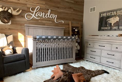 Landon Nursery Name Sign Girl Baby Boy Wooden Letters For Wall Etsy