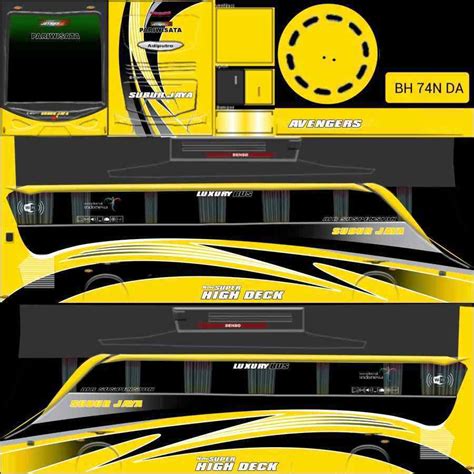 Bussid livery bus mod jb2hd + bus hd ori & sticker julukan. Download Livery BUSSID Mod Shd Png Bus Subur Jaya Kuning - Gageto.com