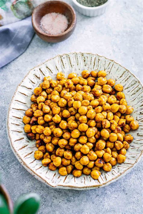 Sweet And Spicy Roasted Chickpeas ⋆ Oil Free Vegan 30 Minutes