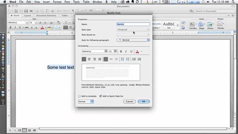 Setting Default Font And Style In Microsoft Word 2011 Youtube