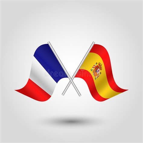 Spain Versus France Football Vector Illustration Stock Illustration