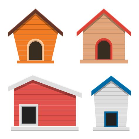 Dog House Isolated On White Background 1177126 Vector Art At Vecteezy