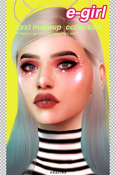E Girl Xxl Makeup Collection Sims 4 The Sims 4 Packs Sims
