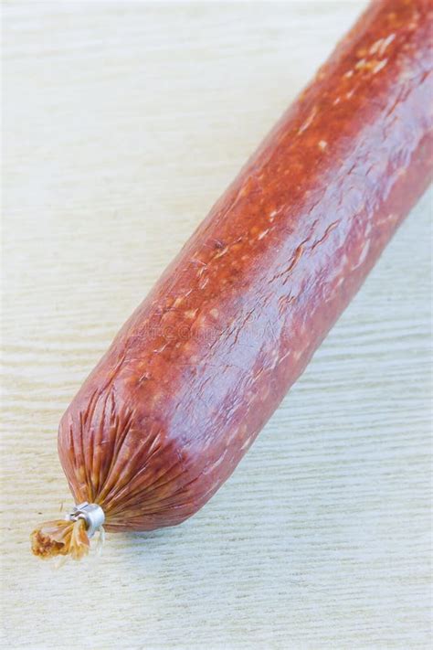 Long Loaf The Smoked Sausage Stock Photo Image Of Appetizer Sausage