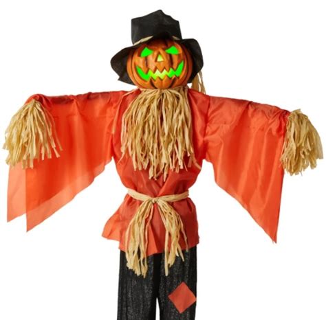 Animatronic Scarecrow Halloween Decor W Led Eyes Dealwiki