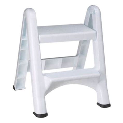 Rubbermaid Commercial Products Two Step Folding Stepstool White 300