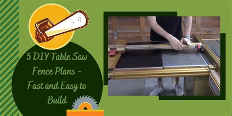 5 Diy Table Saw Fence Plans Fast And Easy To Build