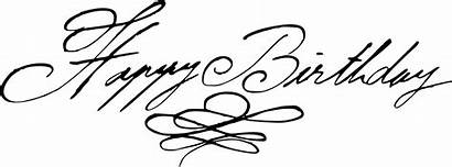 Calligraphy Birthday Happy Handwritten Transparent Svg Eps
