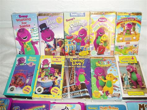 Huge Lot Of Barney The Purple Dinosaur Vhs Tapes 15 Movies Barney