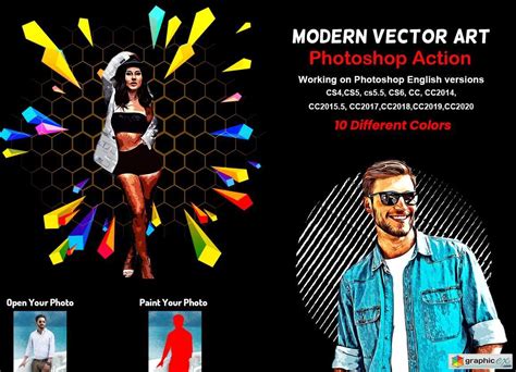 Modern Vector Art Photoshop Action Free Download Vector Stock Image