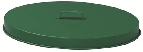 55 Gallon Metal Flat Top Galvanized Drum Lid Painted Green Ft255p