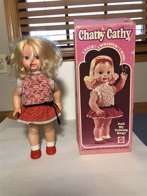 Vintage Chatty Cathy Doll Mattel 1964 Usa With Box Nice Mattel