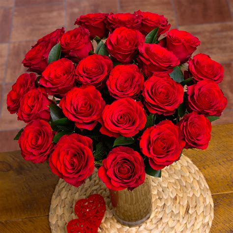 24 Red Roses 24 Red Rose Bouquets Uk