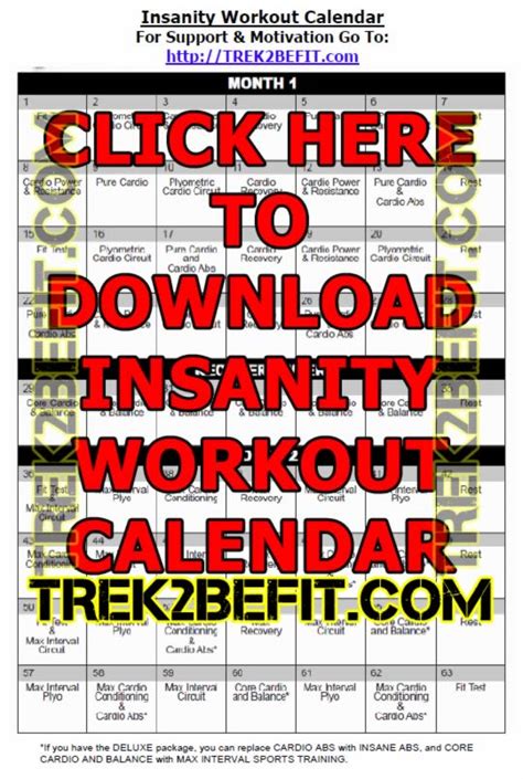 Insanity Workout Schedule Simple Breakdown With Free Pdf