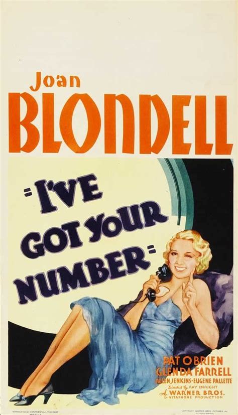 Ive Got Your Number Poster 27 X 40 Inches 69cm X 102cm 1934