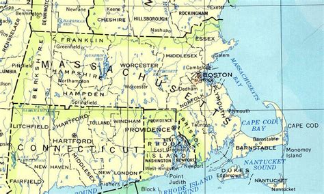 Massachusetts Map Usa