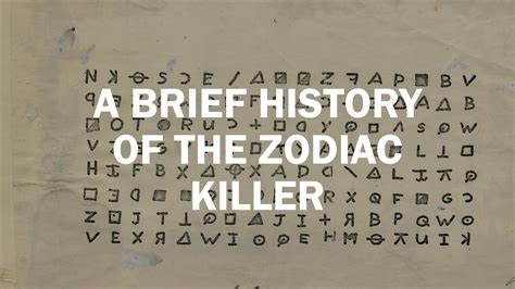 a brief history and timeline of the zodiac killer