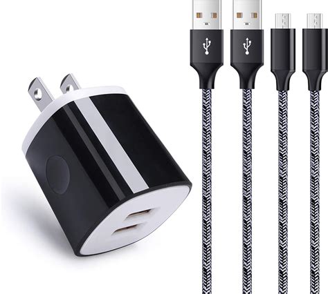 Android Charger Micro Usb Cord Wall Charger Block Fast