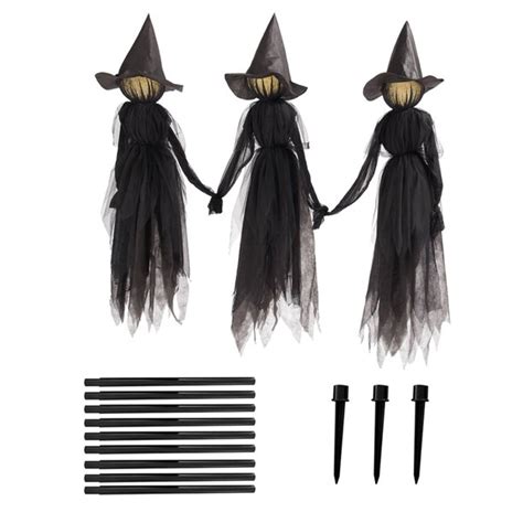 Afunbaby Visiting Light Up Witches With Stakes 492ft Halloween Witch