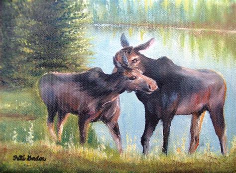 Moose Secrets Painting By Patti Gordon