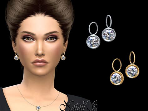 Crystal Pendant Earrings By Natalis At Tsr Sims 4 Updates