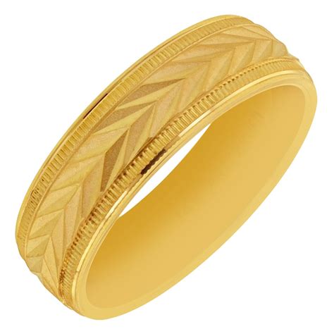 Artcarved Mens Wedding Band In 14kt Yellow Gold 6 5mm Within Artcarved Men Wedding Bands 