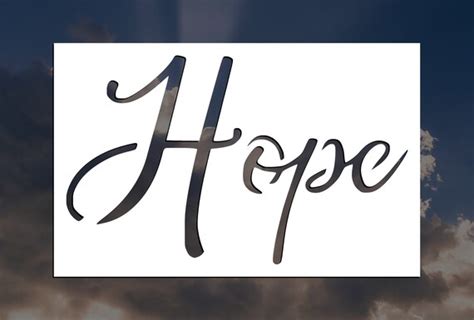 Hope Reusable Stencil Many Sizes Etsy