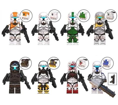 Set 8 Minifigurine Tip Lego Star Wars Clone Commando Commanders