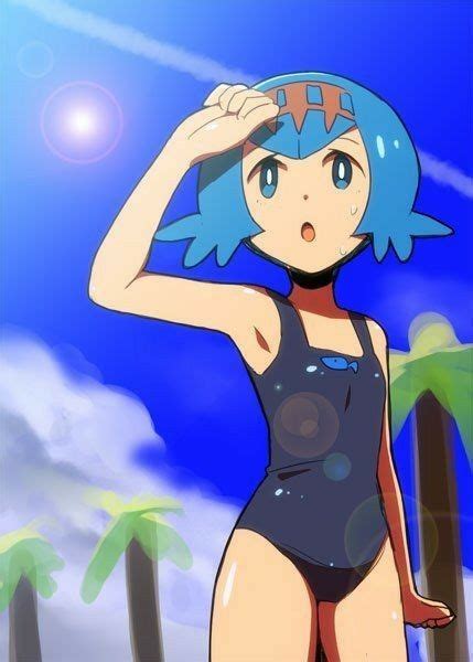 Pokemon Lana Is Wearing Swimsuit Pokemon Waifu Pokemon Moon Pokemon