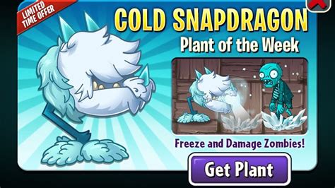Plants Vs Zombies 2 Epic Quest Cold Snapdragons Step 1 6 Jan