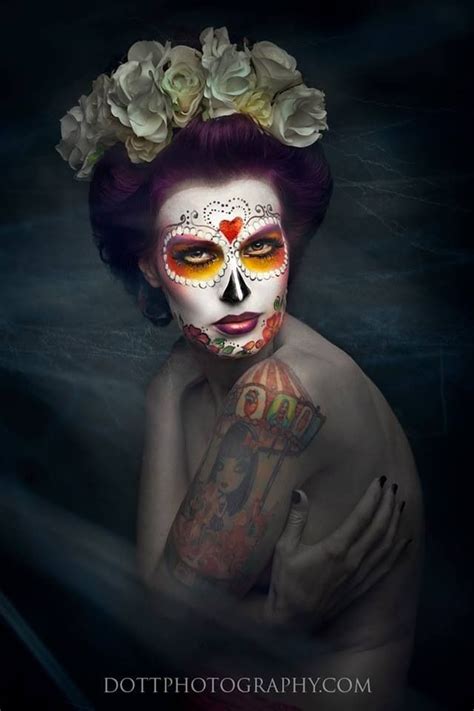 Day Of The Dead Sugar Skull Girl Pin Up