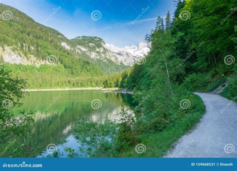 Lake Gosau And X28gosauseeand X29 In The Austrian Lake District Stock