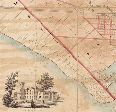A rare case map of Toledo Ohio - Rare & Antique Maps