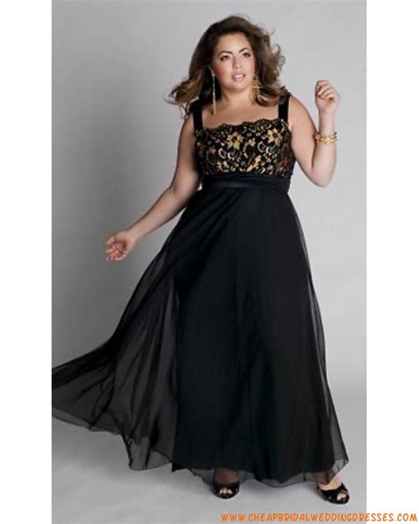 Elegant Black And Gold Plus Size Dress Woman Fashion