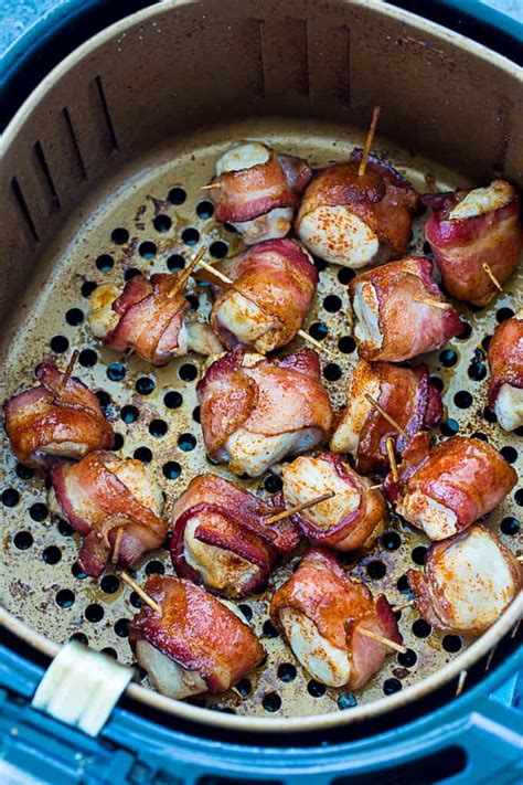 Air Fryer Sweet And Spicy Bacon Wrapped Chicken Bites Skinny Southern