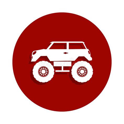 Monster Trucks Icon In Badge Style One Of Monster Trucks Collection