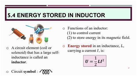 54 Energy Stored In Inductor Youtube